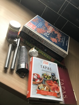 image of cook books and utensils
